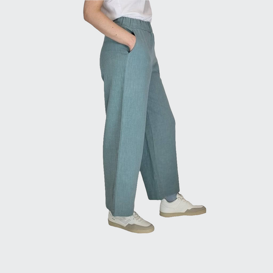 Hose WIDE Leinen mint