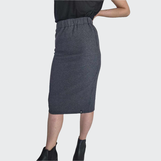 Bleistiftrock STRUKTUR dunkelgrau