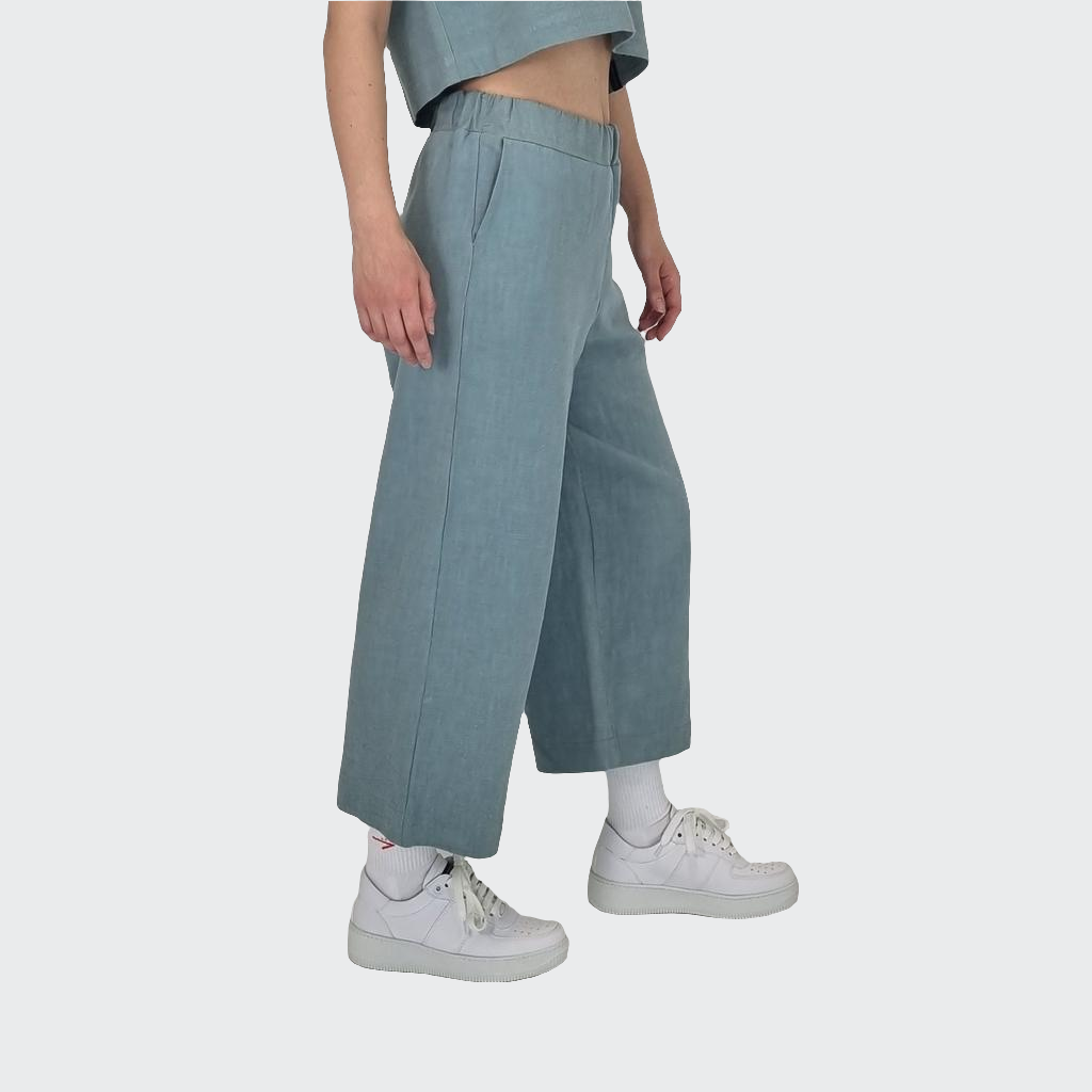 Hose CULOTTE Leinen mint