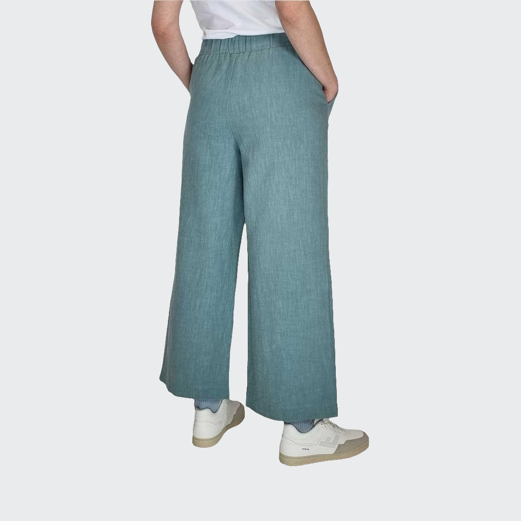 Hose WIDE Leinen mint