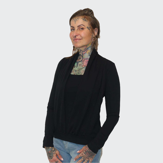 Shirt SCHALKRAGEN Jersey schwarz