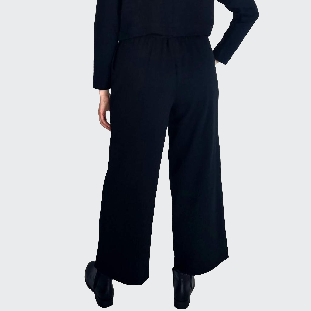 Hose WIDE Struktur schwarz