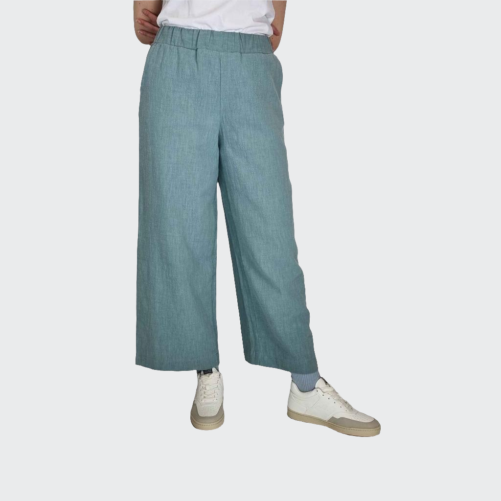 Hose WIDE Leinen mint