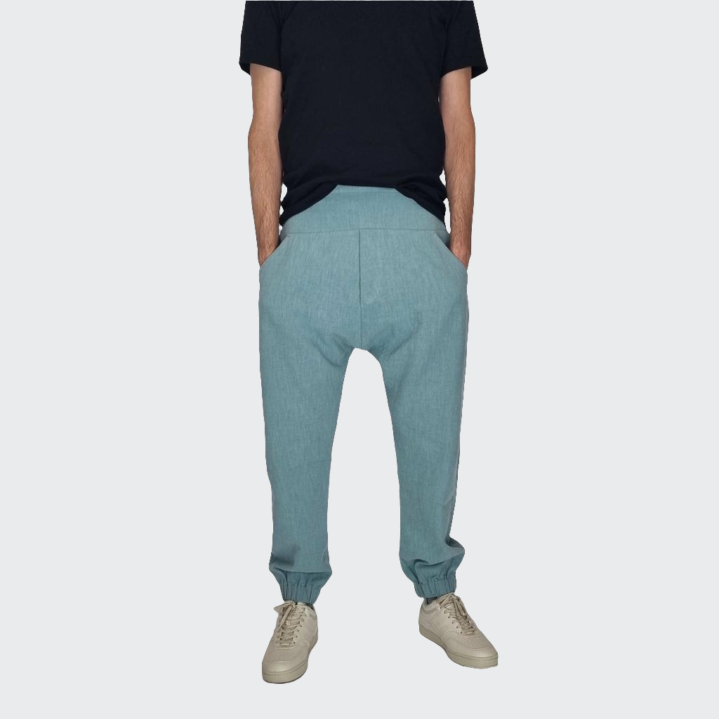 Hose BAGGY Leinen mint