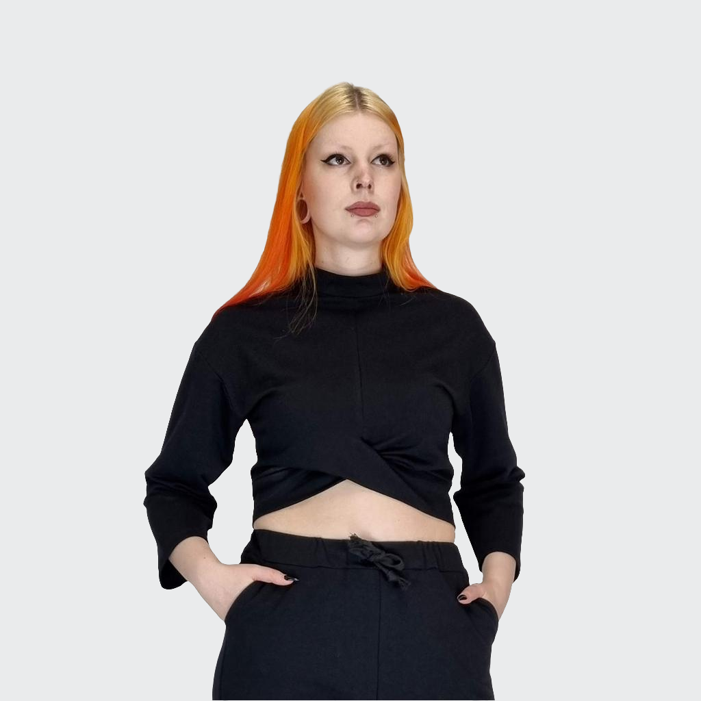 Shirt KNOTEN French Terry schwarz