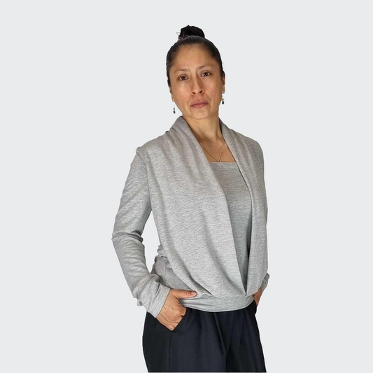 Shirt SCHALKRAGEN Bambus-Viskosejersey hellgrau