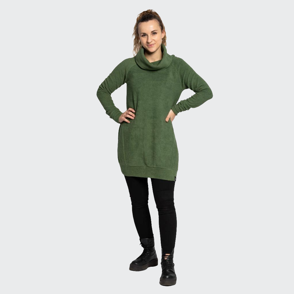 Longpulli PLÜSCH grün