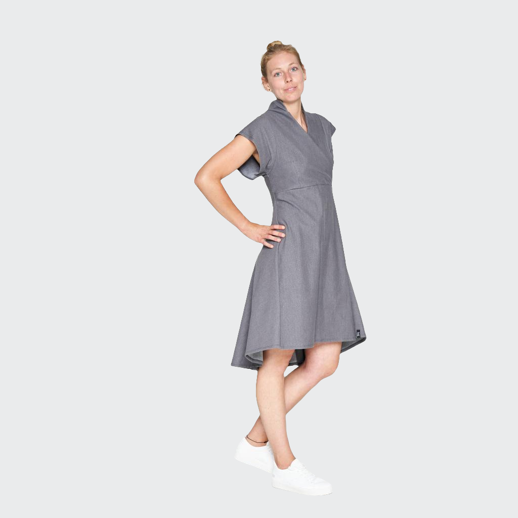 Kleid SWING Denim Stretch grau