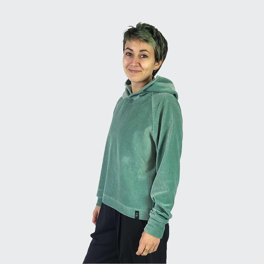 Hoodie BOXY Nickicord mint