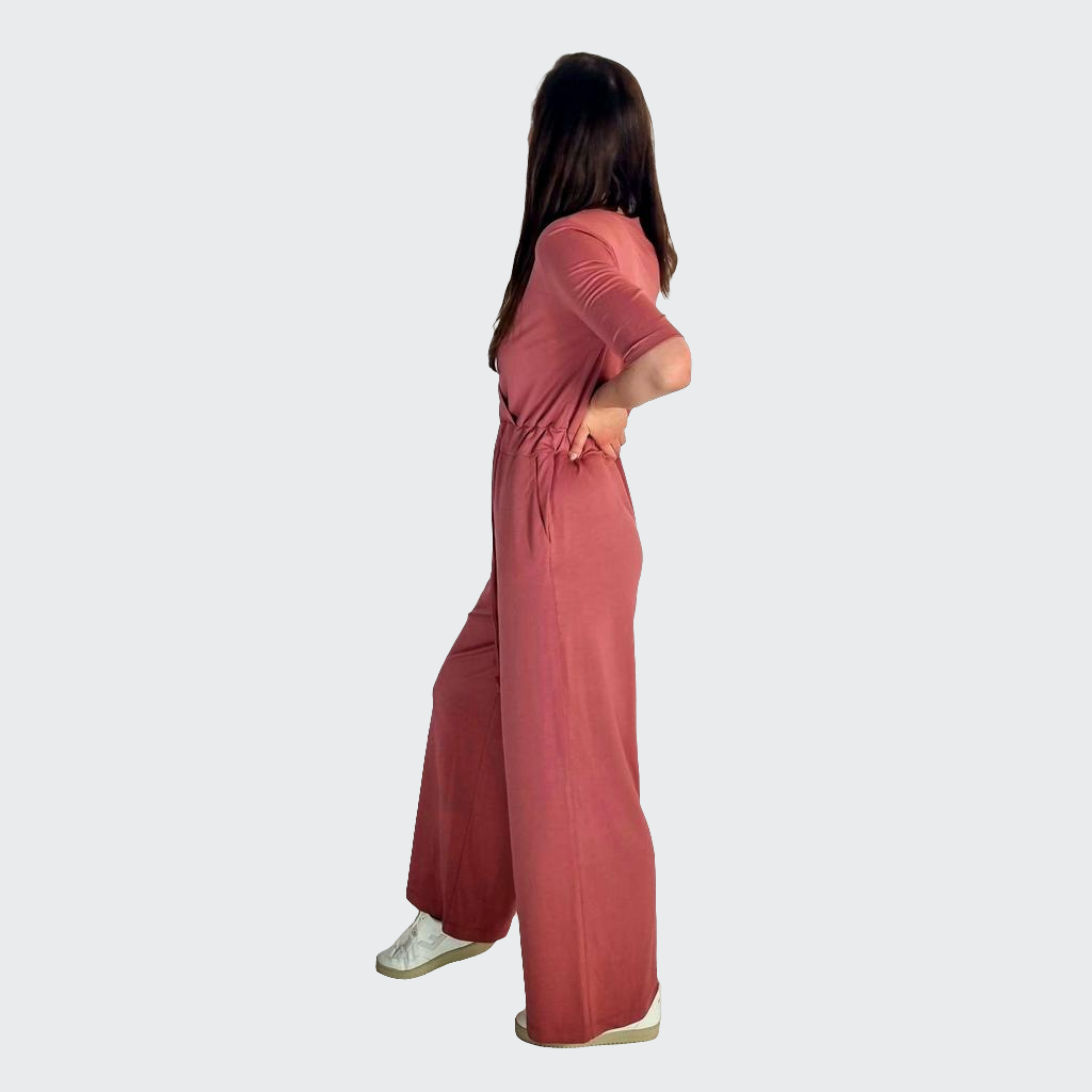 Jumpsuit WIDE Bambus-Viskosejersey desert rose