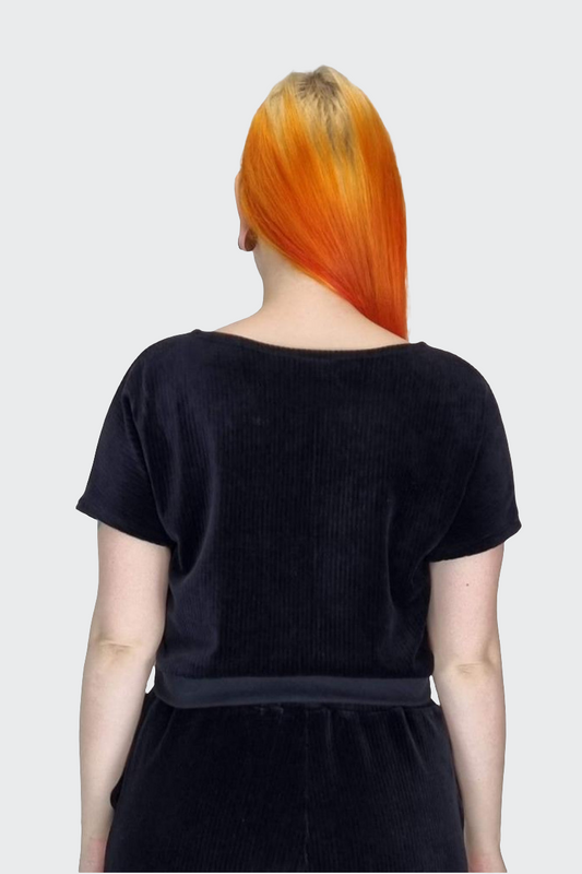 Shirt CROPPED Nickicord schwarz