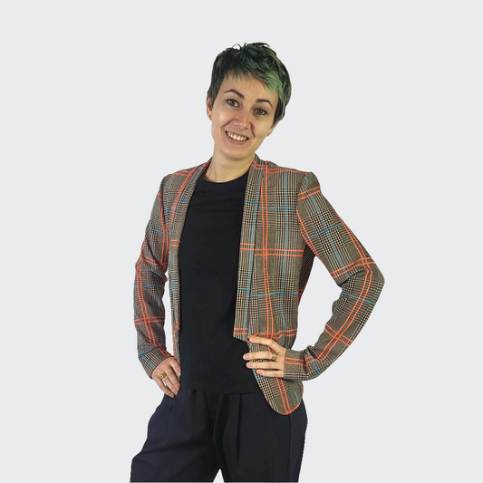 Blazer KARO orange/bunt