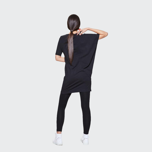 Longshirt ASYMETRISCH Jersey schwarz