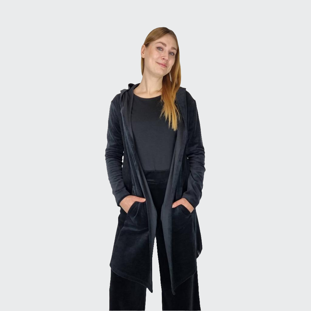 Kapuzenmantel NICKI schwarz