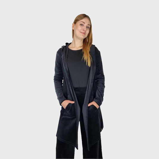 Kapuzenmantel NICKI schwarz