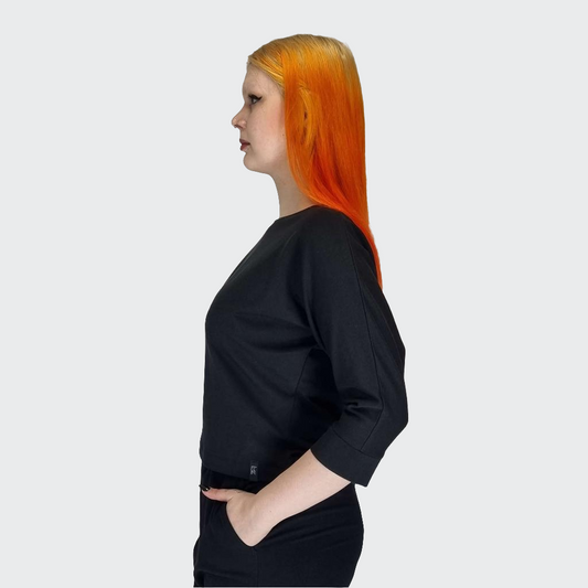 Shirt FLEDERMAUS French Terry schwarz