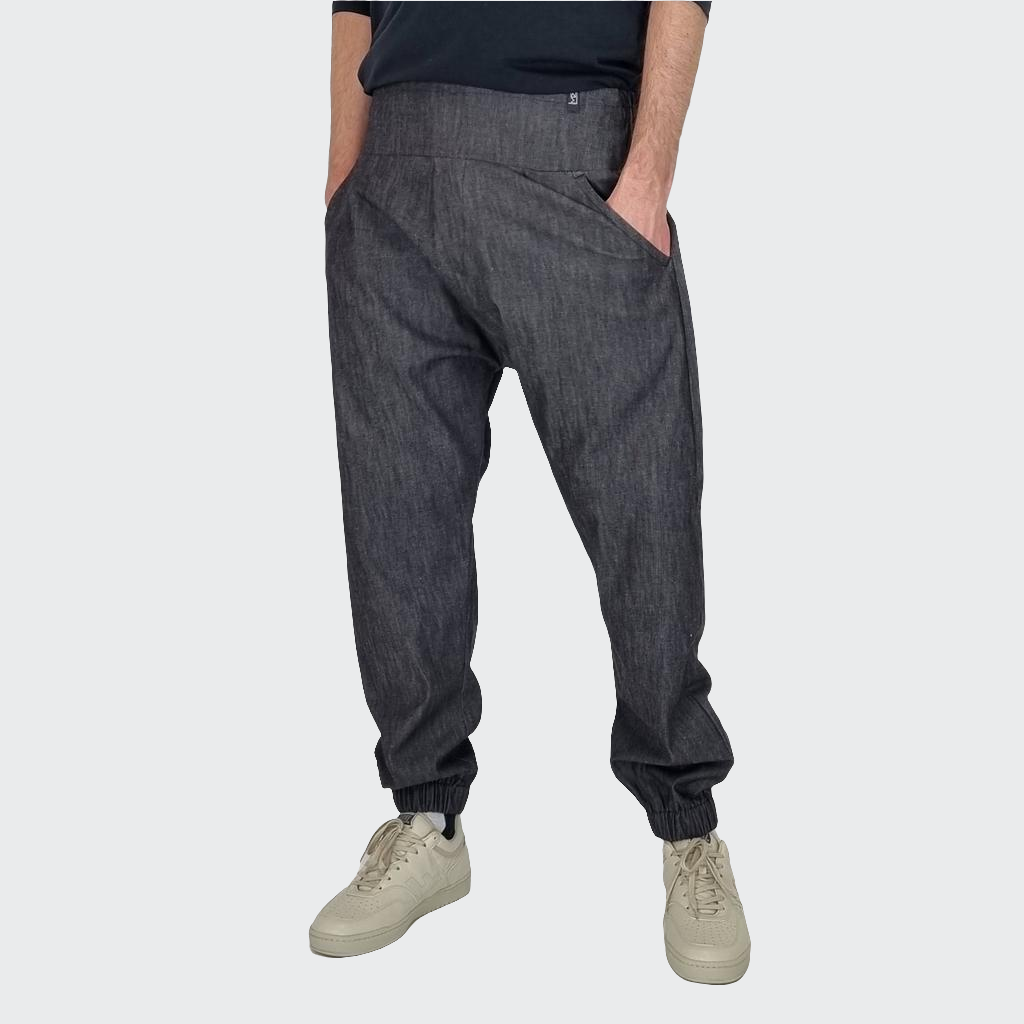 Hose BAGGY Denim schwarz/grau