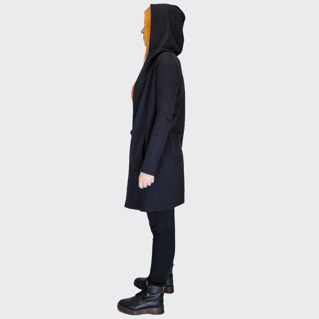 Kapuzenmantel SWEAT schwarz