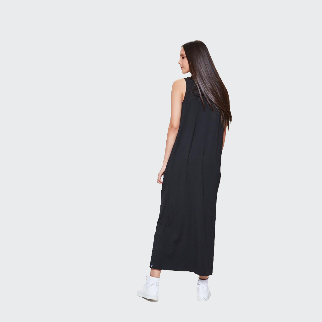 Kleid KNOTEN lang Jersey schwarz