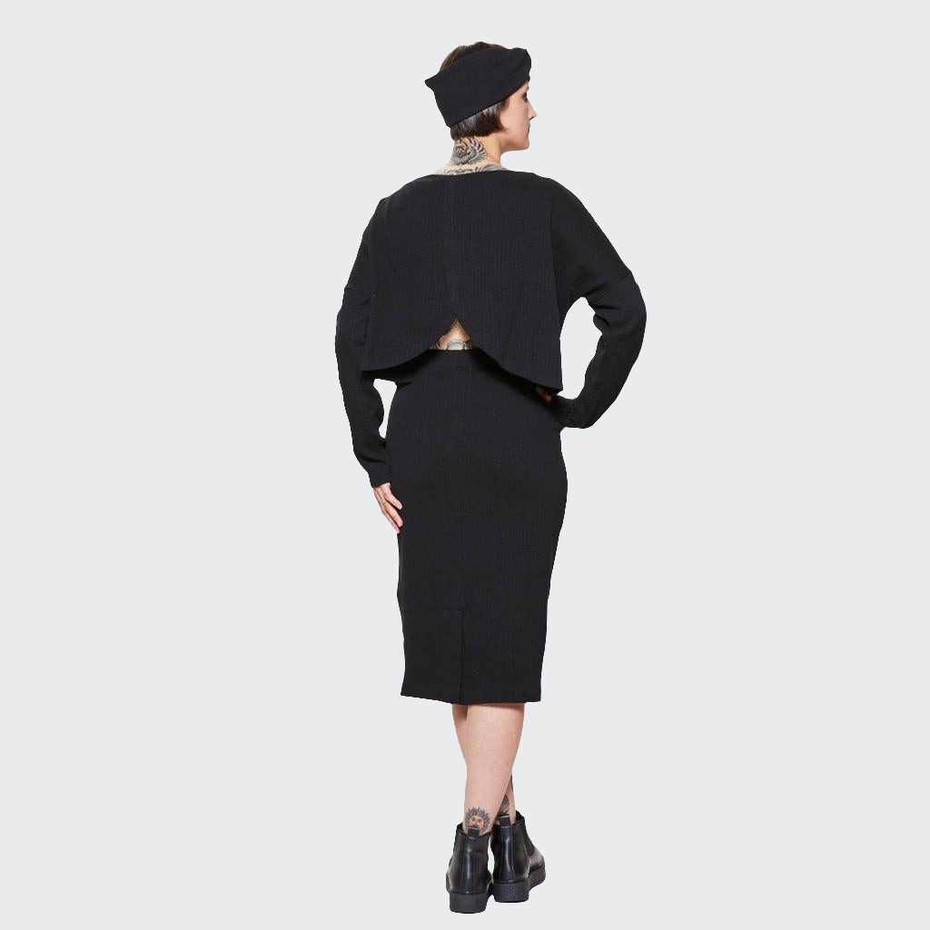 Pullover CROPPED Struktur schwarz
