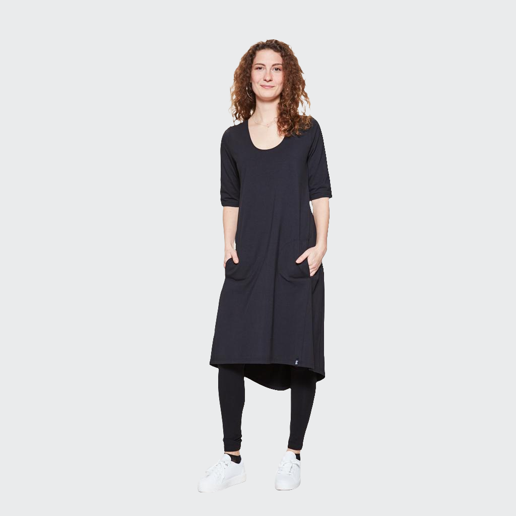 Kleid MIDI Jersey schwarz