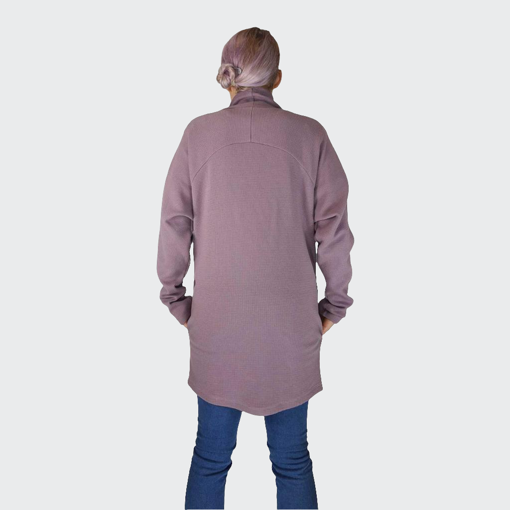 Sweatmantel WAFFELSTRUKTUR mauve