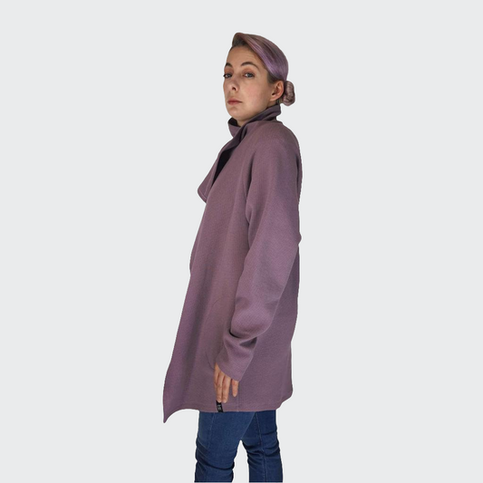 Sweatmantel WAFFELSTRUKTUR mauve