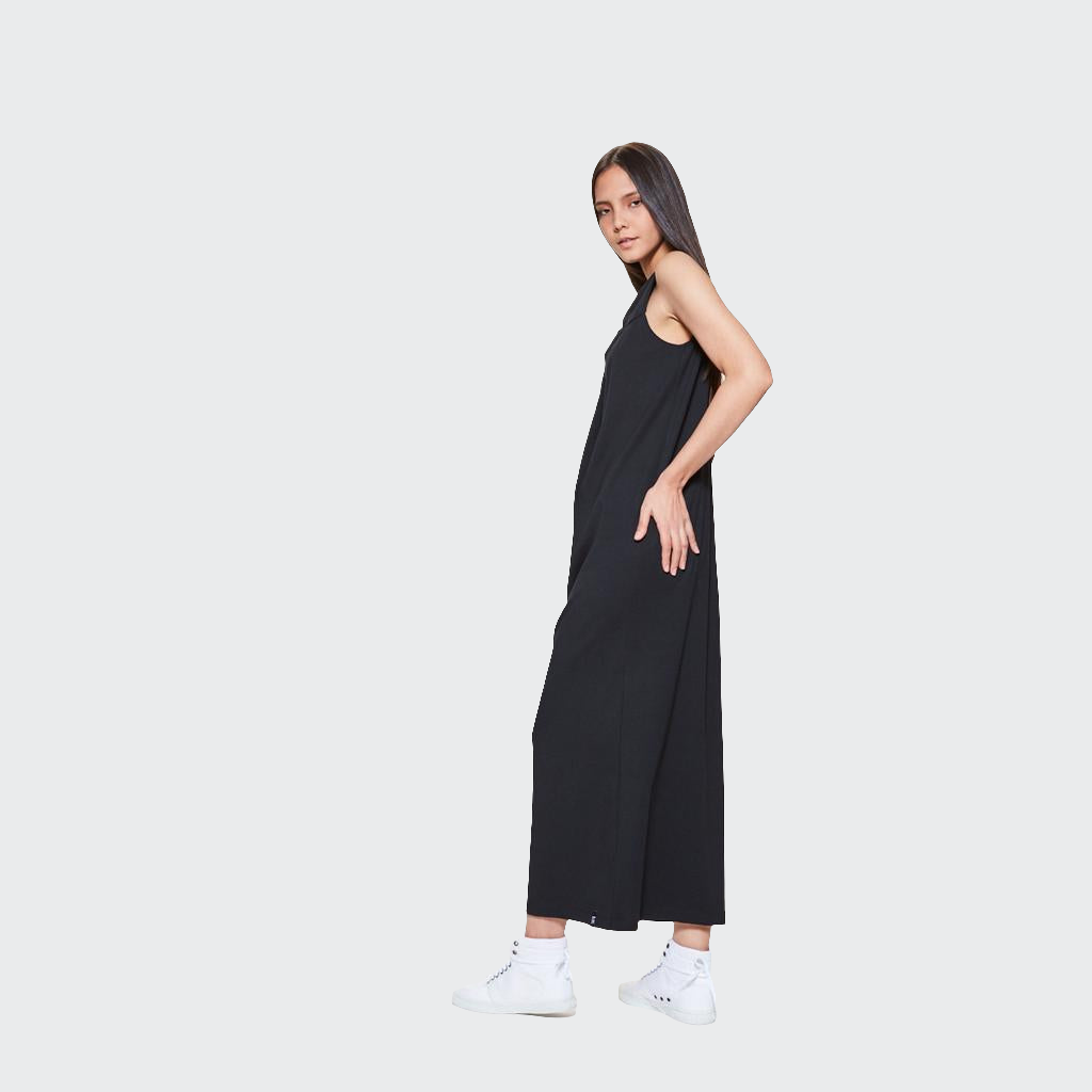 Kleid KNOTEN lang Jersey schwarz