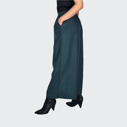 Hosenrock BUNDFALTEN Bambusviscose dunkelgrün