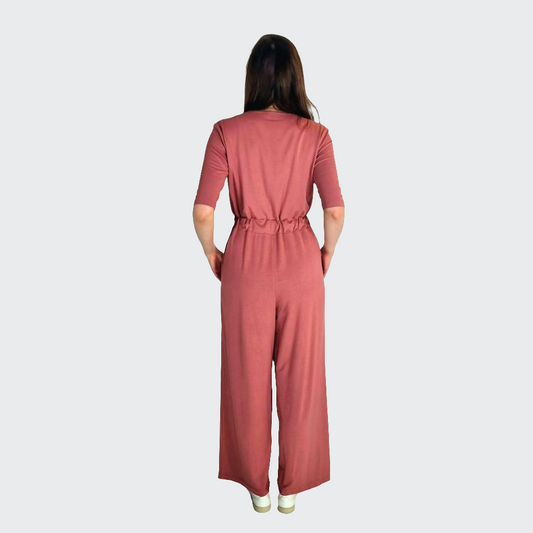 Jumpsuit WIDE Bambus-Viskosejersey desert rose