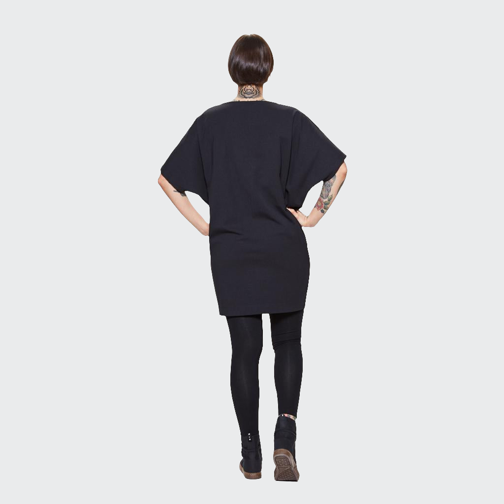 Longshirt mit Taschen OVERSIZED Jersey schwarz