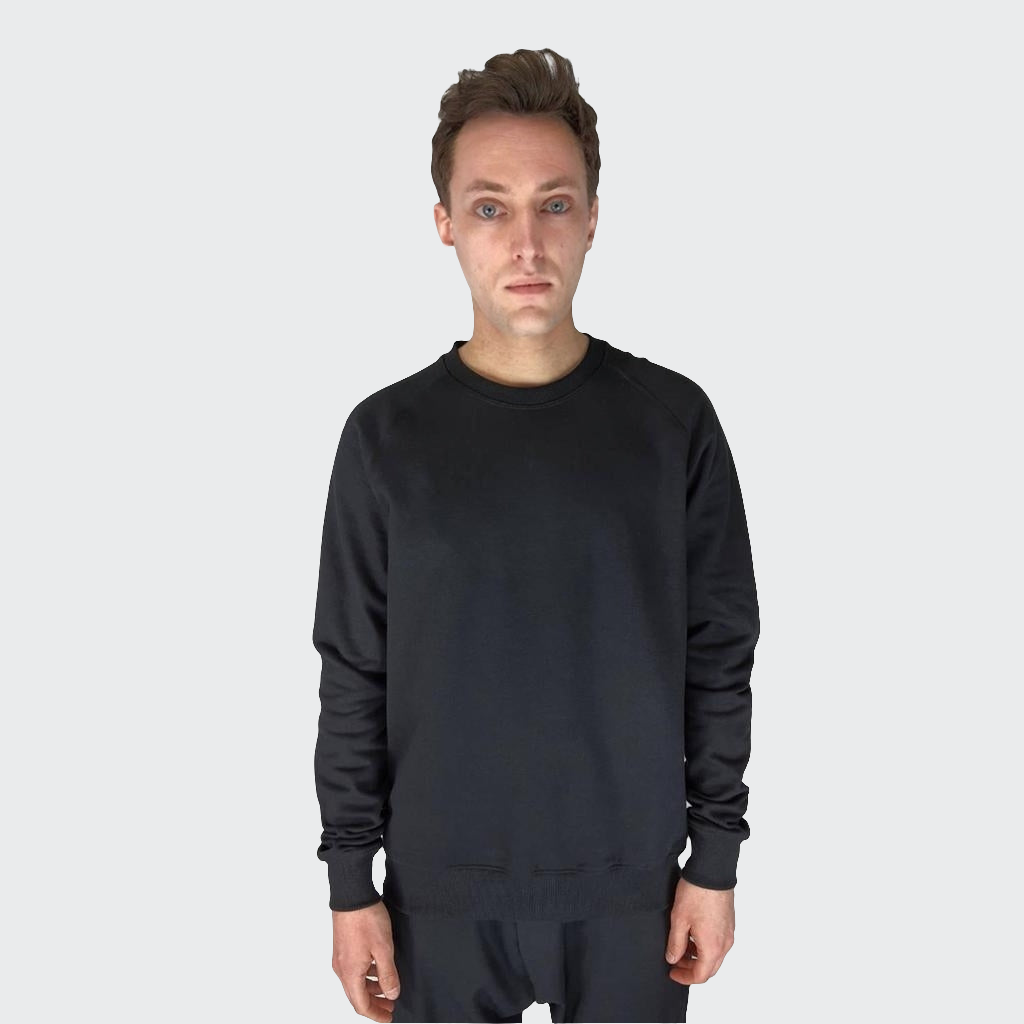Pullover BÜNDCHEN French Terry schwarz