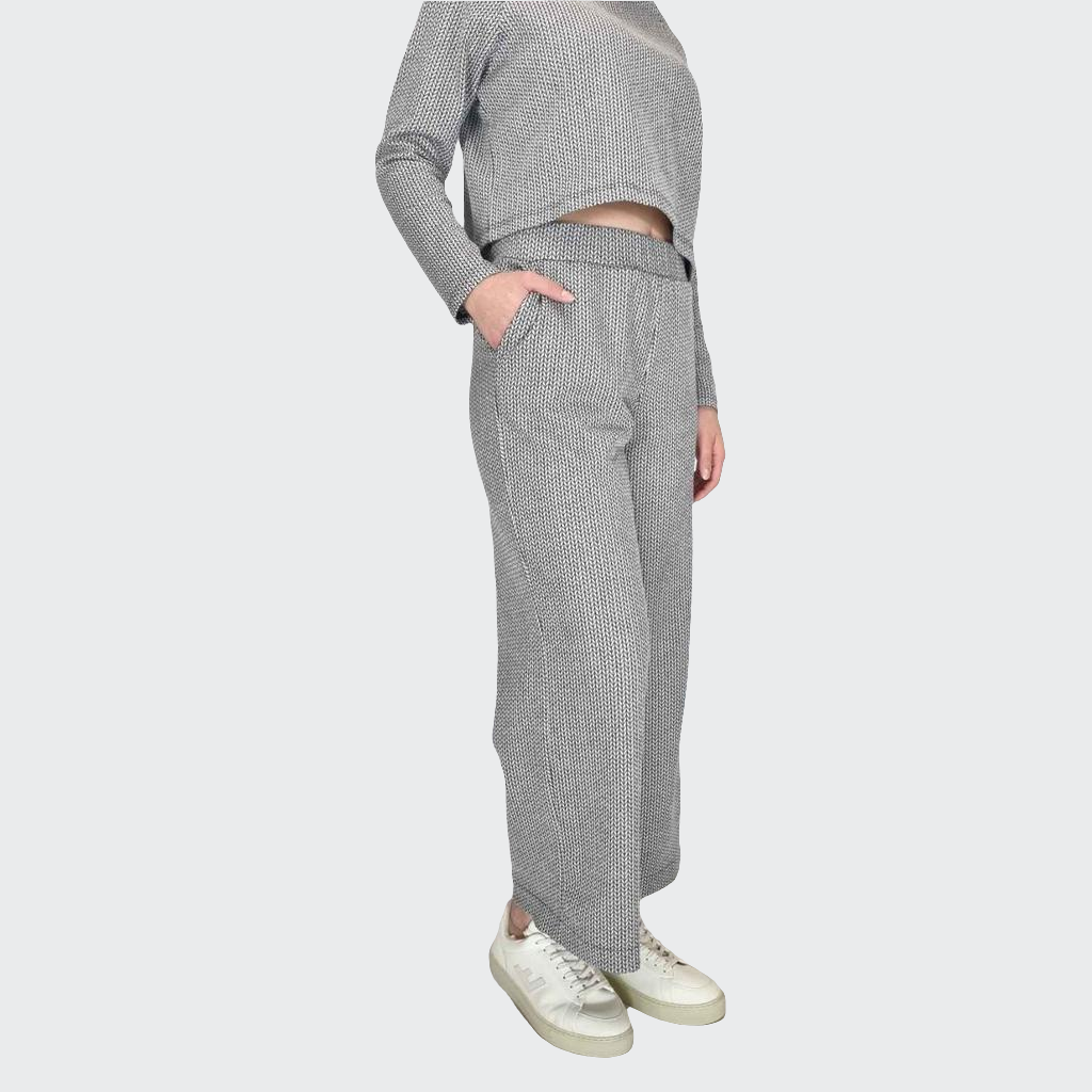 Hose WIDE Struktur grau