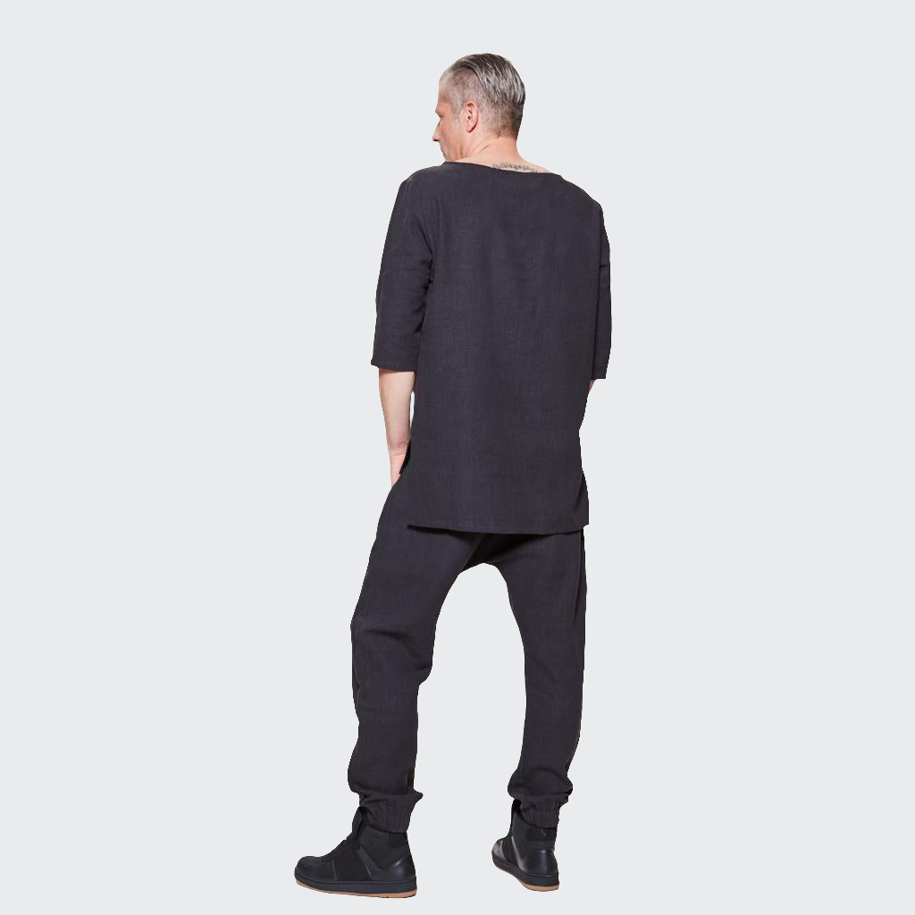 Shirt VOKUHILA Leinen schwarz