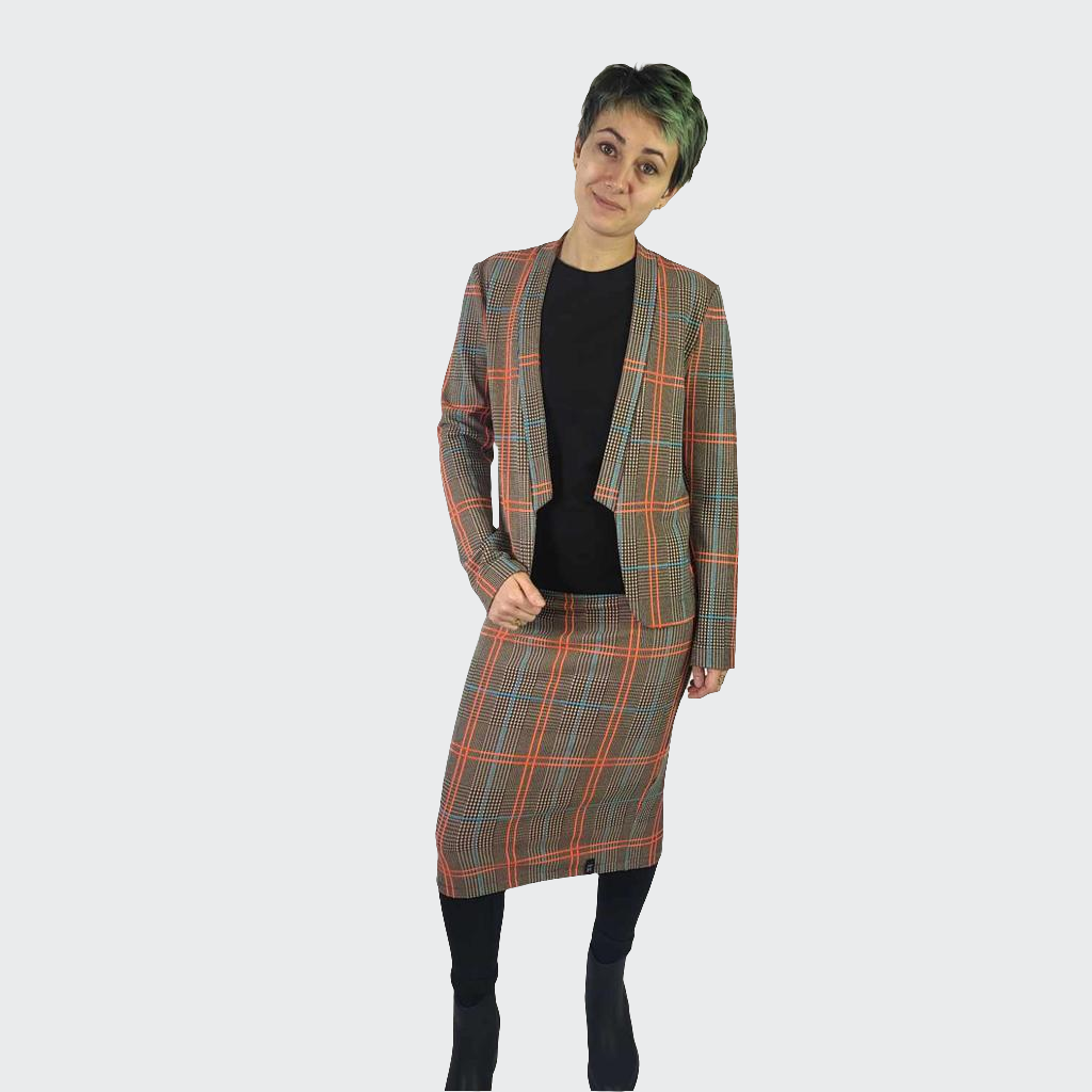 Blazer KARO orange/bunt