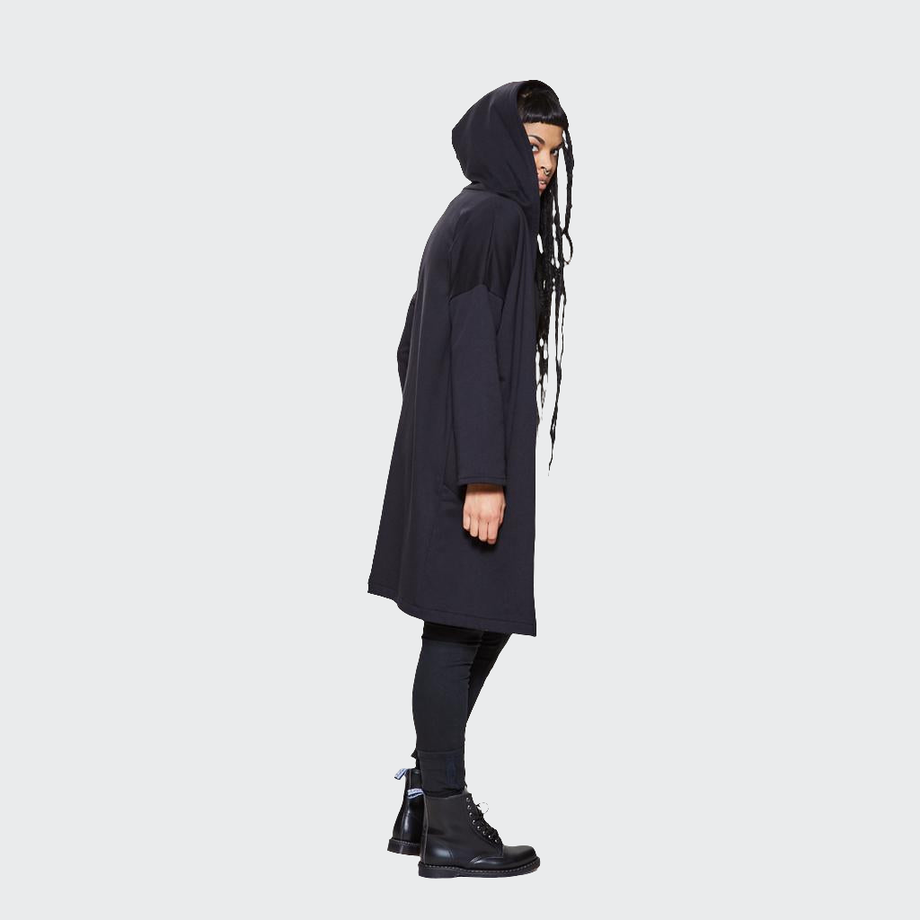 Kapuzenmantel SWEAT schwarz