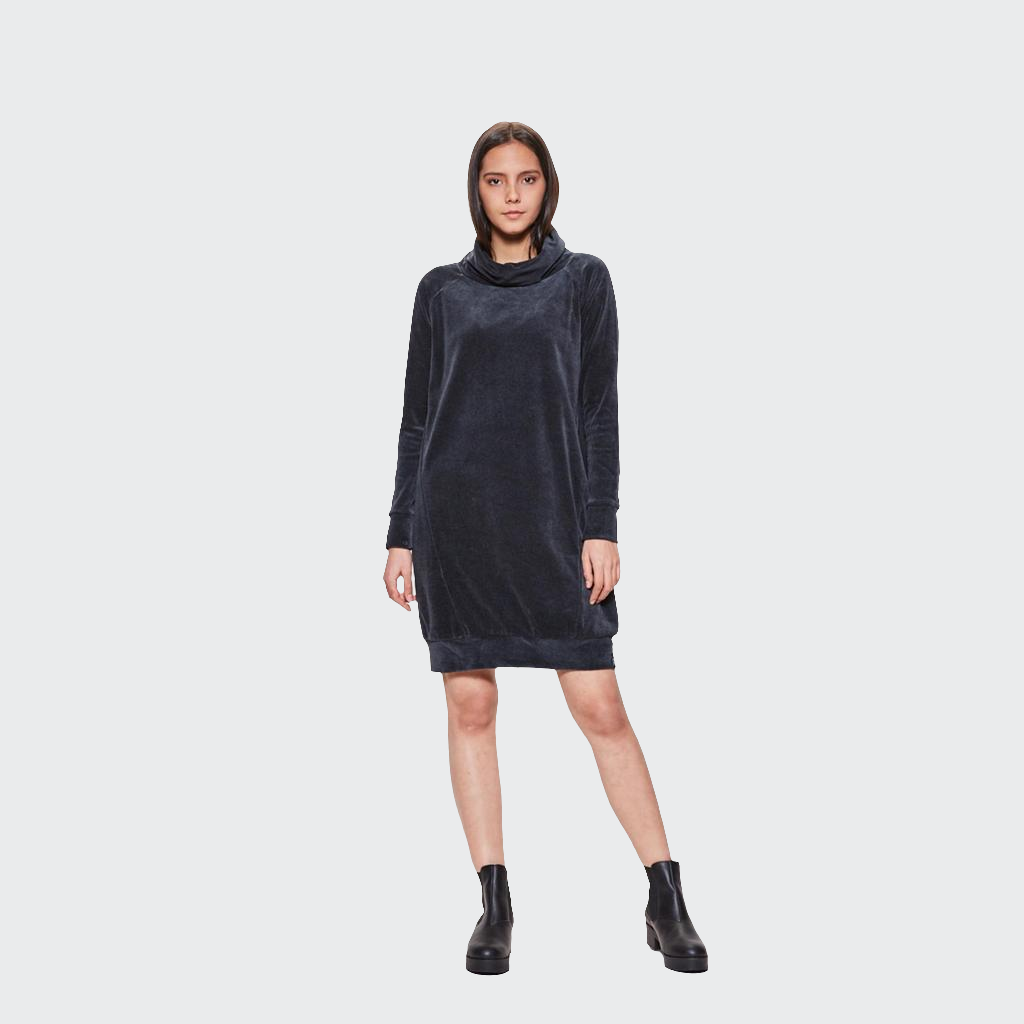 Pulloverkleid lang ROLLKRAGEN Heavy Nicky anthrazit
