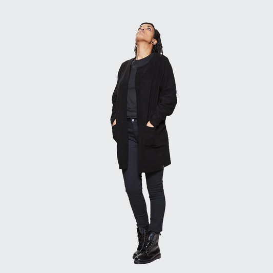 Mantel PLÜSCH schwarz