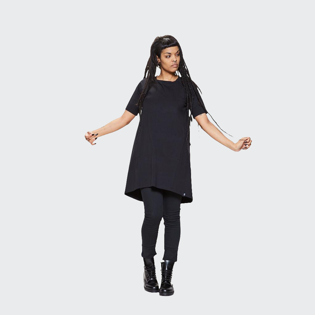 Kleid A-LINIE Jersey schwarz