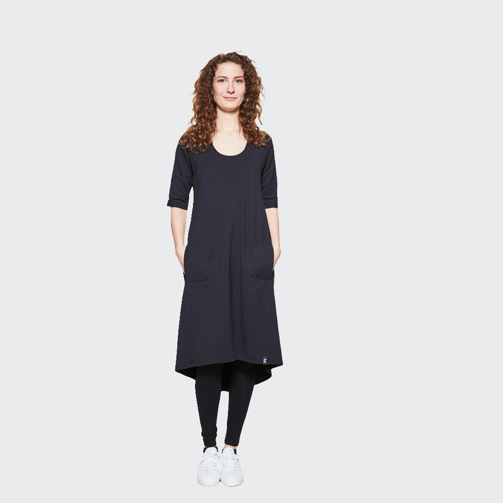 Kleid MIDI Jersey schwarz