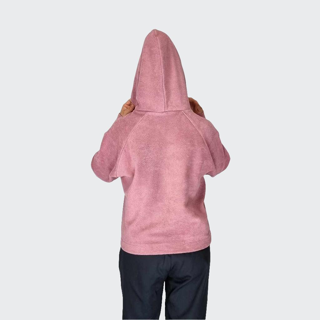 Hoodie BOXY Plüsch rosa