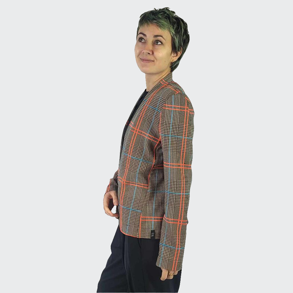 Blazer KARO orange/bunt