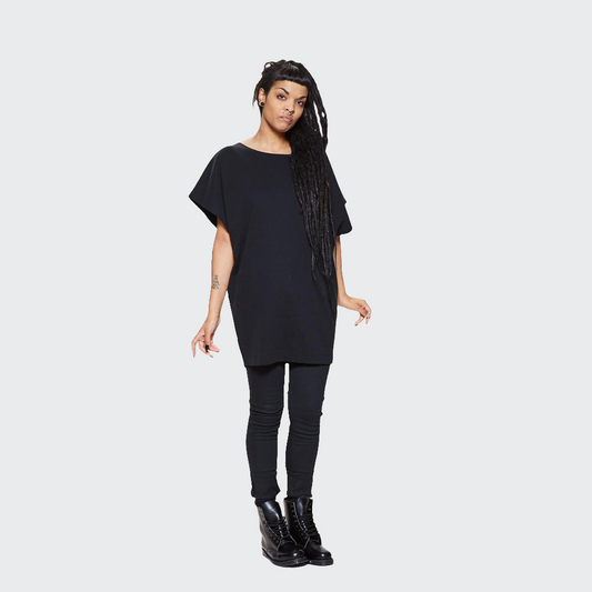 Longshirt OVERSIZED Jersey schwarz