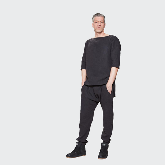 Hose BAGGY Leinen schwarz