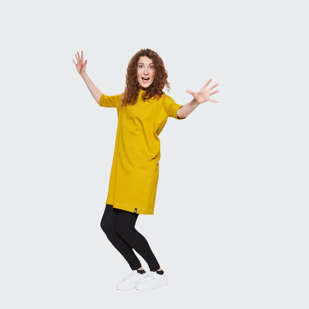 Longshirt mit 1/2-Arm OVERSIZED Sweat dijongelb