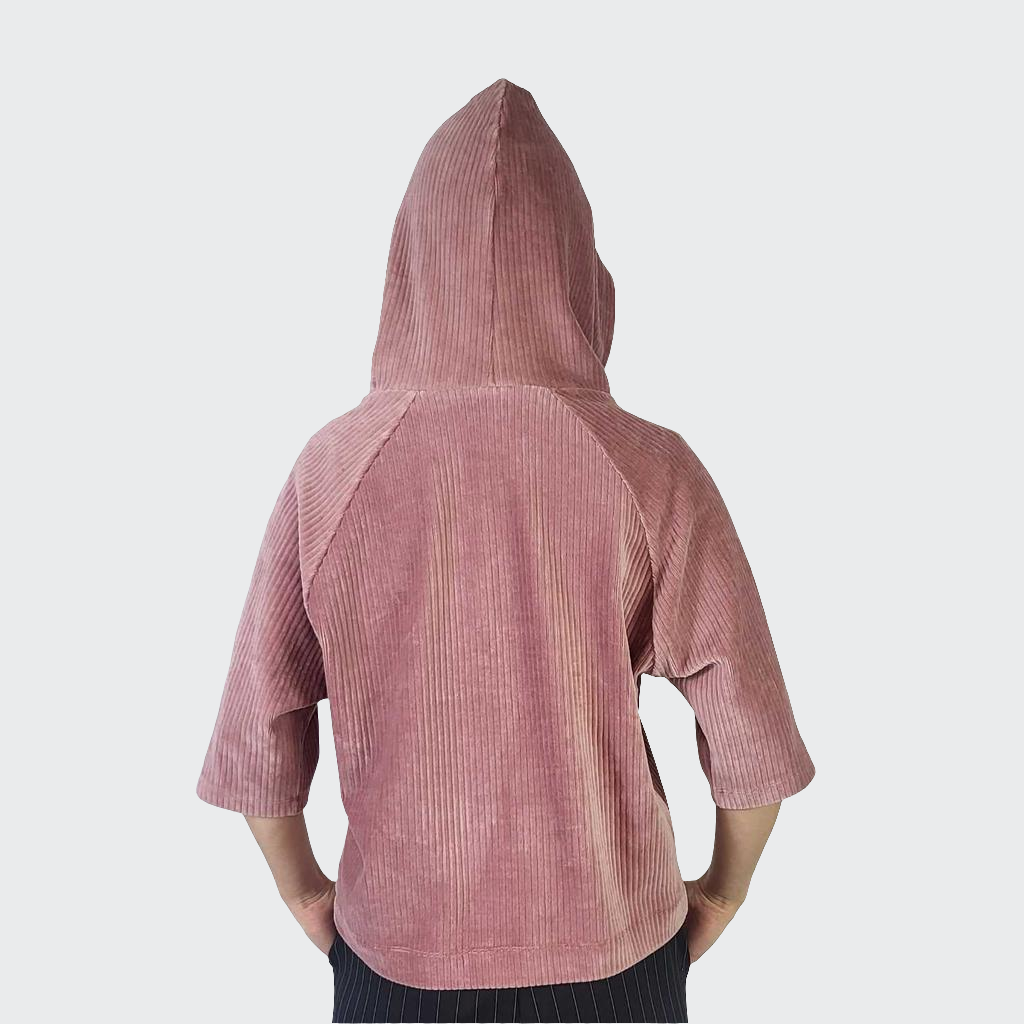 Hoodie BOXY Nickicord rose