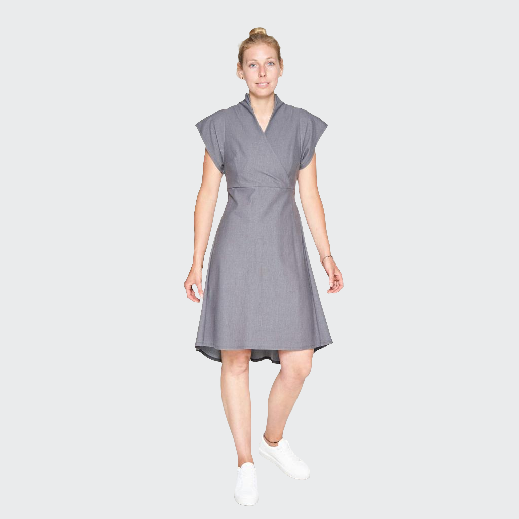 Kleid SWING Denim Stretch grau