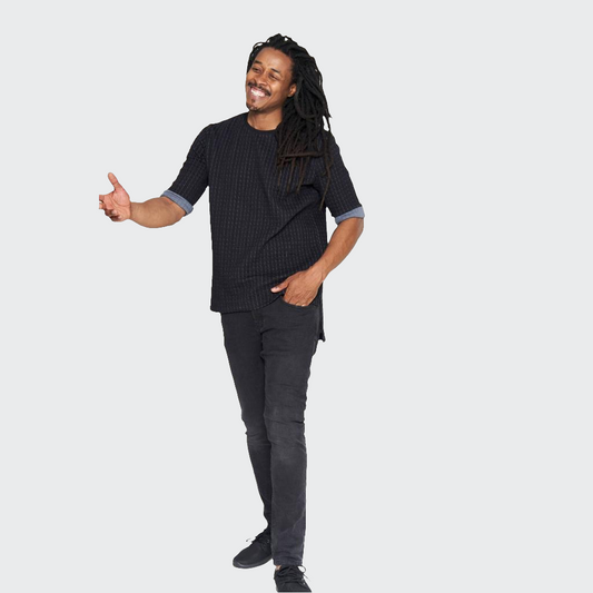 Shirt VOKUHILA Stepp schwarz/grau