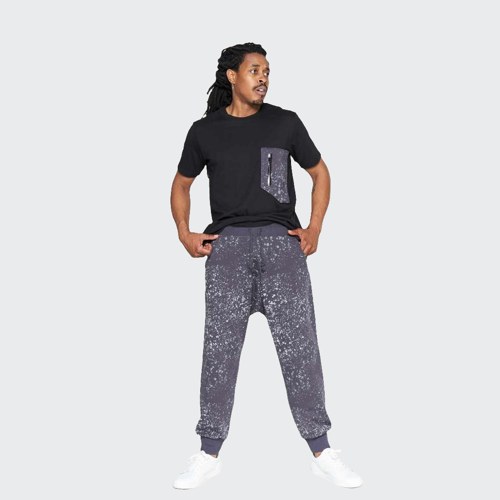 Jogginghose BAGGY Sprenkel grau