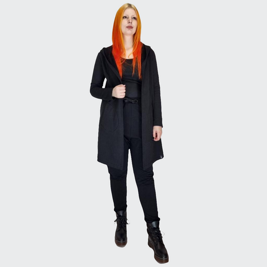 Kapuzenmantel SWEAT schwarz